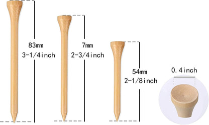 Professional Wooden Golf Tees 2 3/4 Inch Tee Pack of 100 Golf Tee